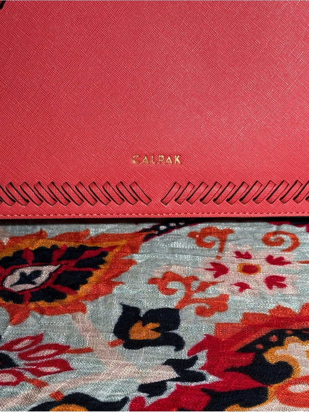 CALPAK Kaya 15" Laptop Backpack Cranberry Red Faux Leather Travel Work Bag - Picture 2 of 15